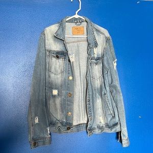 Distressed denim jacket